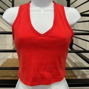 ALO Goddess Ribbed Cropped Racerback Tank - Medium